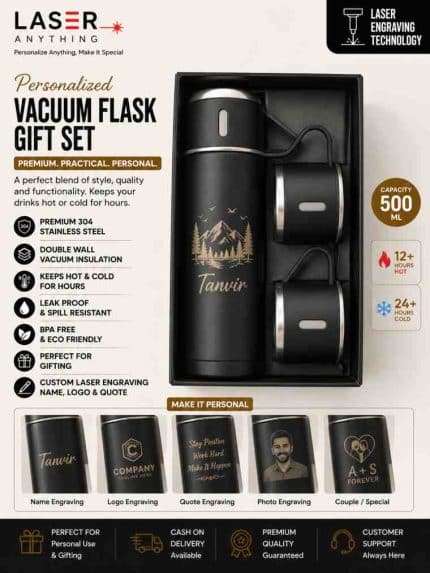 Personalized Vacuum Flask Gift Set (500ml)