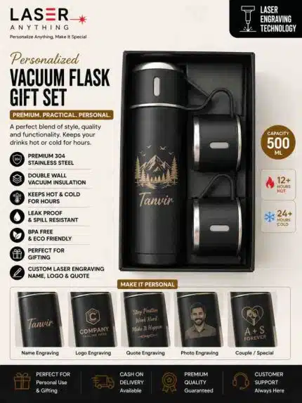 Personalized Vacuum Flask Gift Set (500ml)