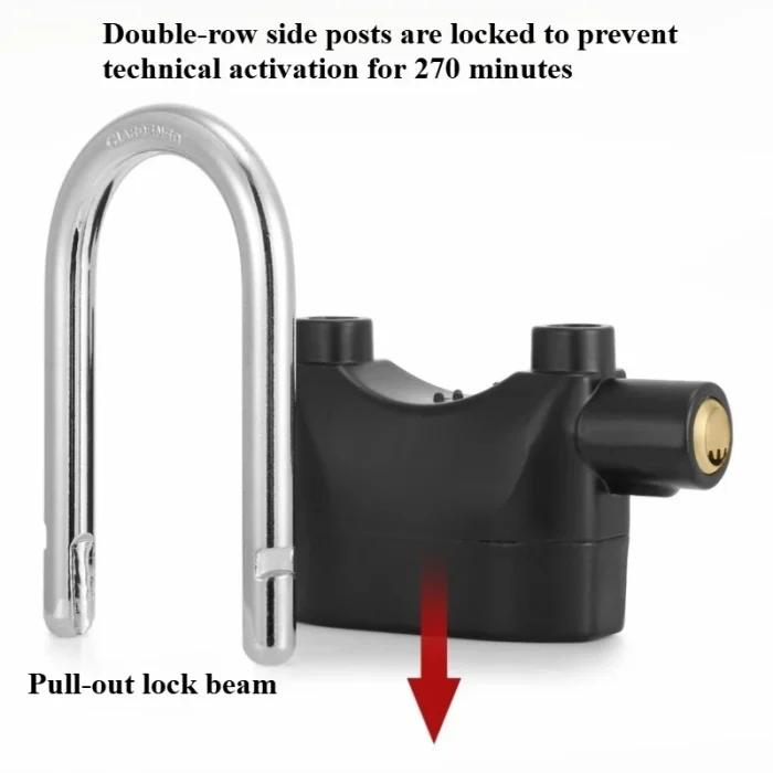 # Motorcycle Bike Alarm Lock – Waterproof Anti-Theft Security Padlock - Image 3