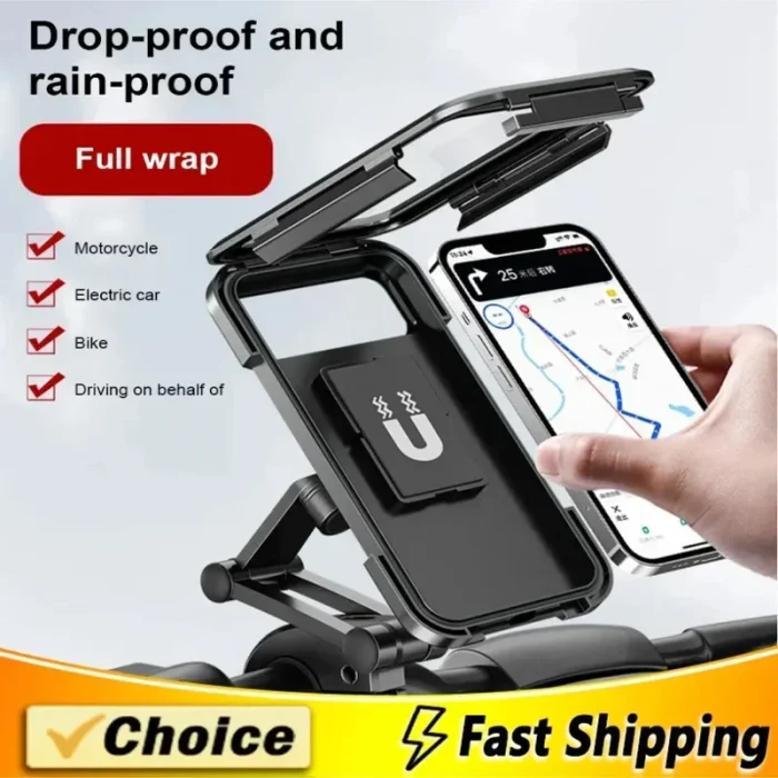 360° Rotating Waterproof Motorcycle Phone Holder - Image 2