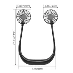 Neck Fan Rechargeable 1200mAh 3 Speeds Hands Free - Image 2