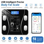 1Pcs USB Smart Body Fat Scale Rechargeable Digital Scale