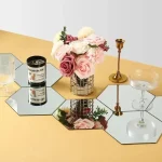 12Pcs Hexagon Acrylic Mirror Wall Stickers for Home Decoration - Image 2