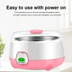1L Yogurt Maker with Stainless Steel Container Electric Yogurt Maker with Constant Temperature Control for Homemade Yogurt Natto - Image 5