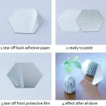 12Pcs Hexagon Acrylic Mirror Wall Stickers for Home Decoration - Image 5