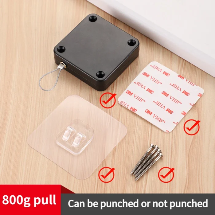 Automatic Door Closer – Punch-Free Sliding Latch No Drilling - Image 8