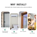 Automatic Door Closer – Punch-Free Sliding Latch No Drilling - Image 3