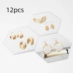 12Pcs Hexagon Acrylic Mirror Wall Stickers for Home Decoration - Image 7