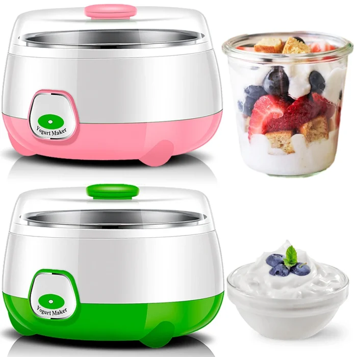 Sf90a00e8aea1487bb843483a9128120fB.webp 1L Yogurt Maker with Stainless Steel Container Electric Yogurt Maker with Constant Temperature Control for Homemade Yogurt Natto - Image 1