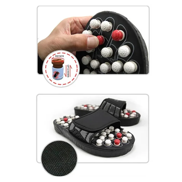 Acupressure Foot Massager Plantar Fasciitis Relief Acupoint Reflexology Stimulation Massage Sandals Slippers Shoes - Image 3