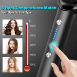 Hair Straightener Brush Hot Comb Ionic Straightening Brush with Anti Scald Fast Ceramic Heating Portable Hot Straightening Comb - Image 4