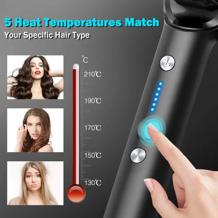 Hair Straightener Brush Hot Comb Ionic Straightening Brush with Anti Scald Fast Ceramic Heating Portable Hot Straightening Comb - Image 4