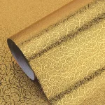Gold Self Adhesive Wallpaper Metal Look Kitchen Oil Waterproof Contact Paper Peel and Stick DIY Decor Shelf Liner Sticker  1-10M - Image 10