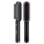 Hair Straightener Brush Hot Comb Ionic Straightening Brush with Anti Scald Fast Ceramic Heating Portable Hot Straightening Comb - Image 9