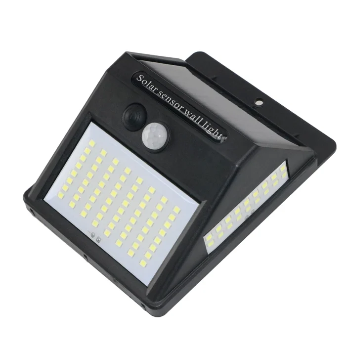 PIR Motion Sensor 100LED Sunlight Control 3 Sided Solar Energy Street Light Yard Path Home Garden Solar Power Lamp Wall Light - Image 2