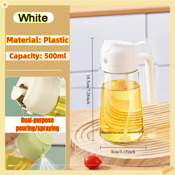 2 In1 Oil Spray Bottle Plastic Kitchen Barbecue Cooking Olive Oil Dispenser Oil Jar Baking Vinegar Soy Sauce Spray Container - Image 17