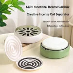 Metal Mosquito Coil Burner Holder With Lid Insect Repellent Spiral Incense For Home Patio Camping Desktop Storage Picnic Desk