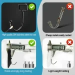 Self Adhesive Hooks Rotating Waterproof Strong Sticker Holder Wall Door Storage Hanging Hook Kitchen Bathroom Organizer - Image 5