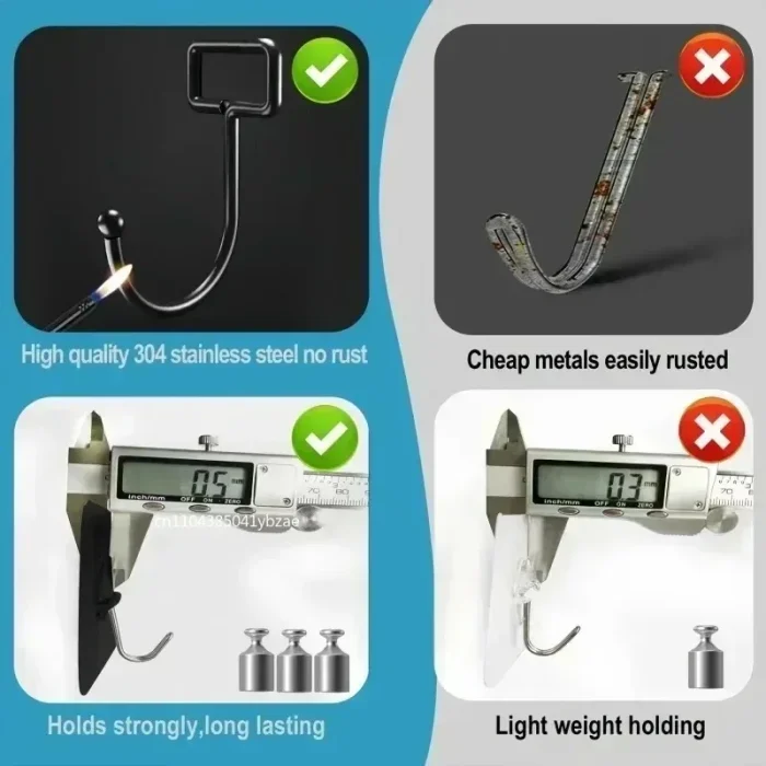 Self Adhesive Hooks Rotating Waterproof Strong Sticker Holder Wall Door Storage Hanging Hook Kitchen Bathroom Organizer - Image 5