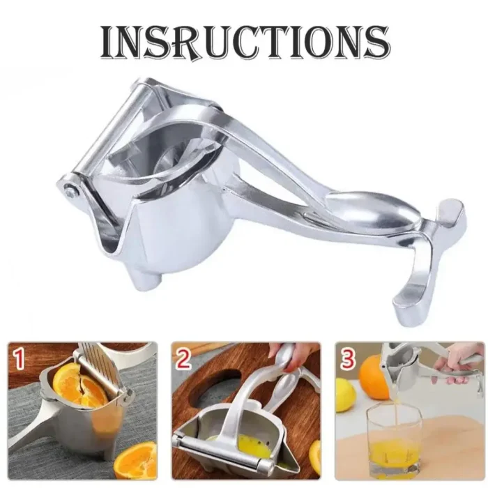 Manual Juicer, Fruit Juice Squeezer, Detachable Heavy Duty Easy Manual Citrus Squeezer Press Juicer Extractor Tool, Aluminum - Image 3