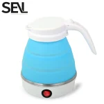 Mini foldable electric kettle 0.6L portable electric kettle household travel water heater silicone compression 110V-220V - Image 2