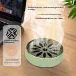 Metal Mosquito Coil Burner Holder With Lid Insect Repellent Spiral Incense For Home Patio Camping Desktop Storage Picnic Desk - Image 4