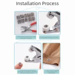 50/100Sets DIY Craft Five Claw Buckle Clamp Set Multi-Purpose 9.5mm Snaps Buttons Snap Fastener Kit Colorful Invisible - Image 4