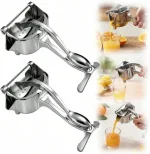 Stainless Steel Manual Citrus Juicer | Quick Juice Extractor with Slag-Juice Separation for Oranges/Lemons