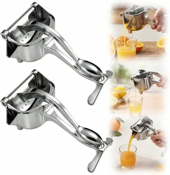 Stainless Steel Manual Citrus Juicer | Quick Juice Extractor with Slag-Juice Separation for Oranges/Lemons - Image 1