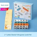 Alphabet Letter Blocks Word Spelling Game – Montessori Phonics Educational Toy - Image 13