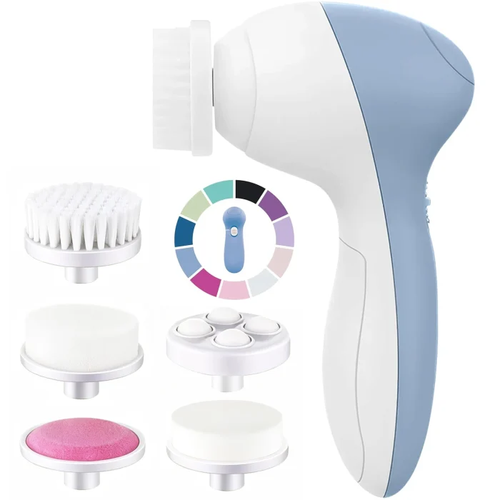 Electric 5-in-1 Facial Cleansing Brush, Multi-functional Rotating Massage Pore Cleansing Beauty Device Pore Cleaner - Image 8
