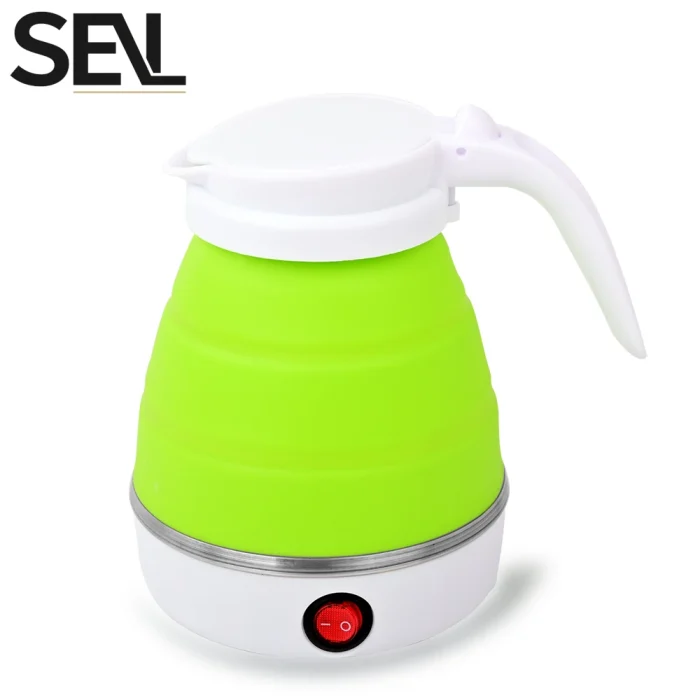 Mini foldable electric kettle 0.6L portable electric kettle household travel water heater silicone compression 110V-220V - Image 5