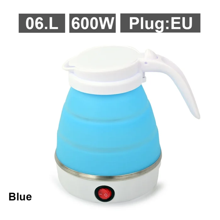 Mini foldable electric kettle 0.6L portable electric kettle household travel water heater silicone compression 110V-220V - Image 7