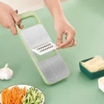 5 in 1 Vegetable Cutter Multifunctional  – Stainless Steel Manual Slicer, Grater & Chopper - Image 5
