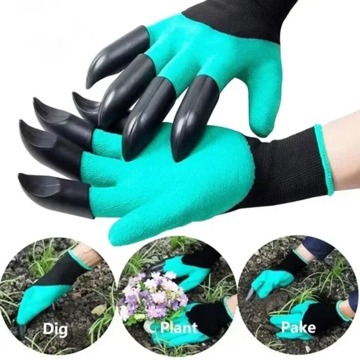 Horticultural Gardening Gloves with Claws Digging Gloves Garden Vegetable Flower Garden Planting Stab Resistant Protective Latex Gloves - Image 1