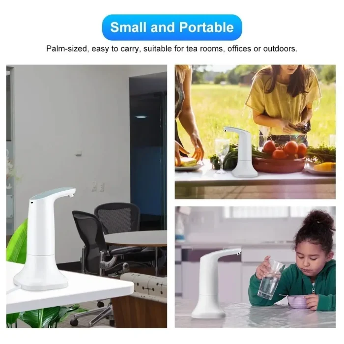 USB Charging Electric Water Bottle Pump with Base – Automatic Drinking Water Dispenser - Image 3
