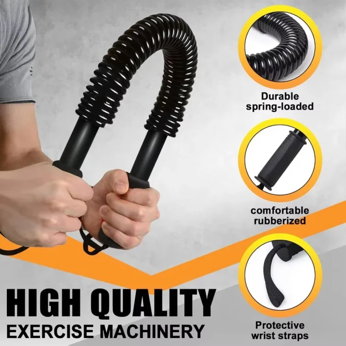 10-60kg Spring Arm Strength Device Adjustable Muscle Training Arm Trainer Foldable Spring Bar Resistance Bend Bar Chest Workout - Image 1
