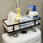 No Drill Toilet Storage Rack – Single Tier Metal Bathroom Organizer Shelf - Image 7