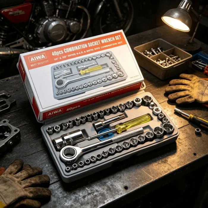 40-Piece Auto Disassembly Socket Wrench Set – Automotive Repair Tool Kit - Image 2
