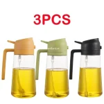 2 In1 Oil Spray Bottle Plastic Kitchen Barbecue Cooking Olive Oil Dispenser Oil Jar Baking Vinegar Soy Sauce Spray Container - Image 10
