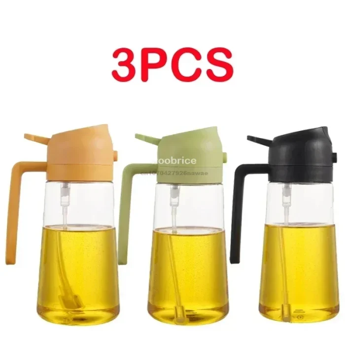2 In1 Oil Spray Bottle Plastic Kitchen Barbecue Cooking Olive Oil Dispenser Oil Jar Baking Vinegar Soy Sauce Spray Container - Image 10