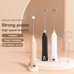 Wireless Electric Milk Frother 5 Speed – Type-C Rechargeable Milk Foamer - Image 4