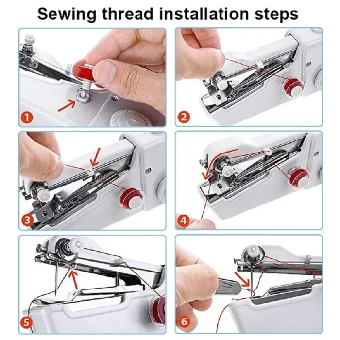 Portable Mini Sewing Machine Handheld Electric Sewing Machine With Bobbin Suitable for Needlework and Manual Work Hand Home DIY - Image 6