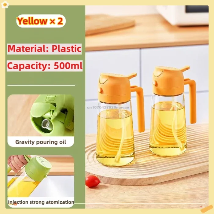 2 In1 Oil Spray Bottle Plastic Kitchen Barbecue Cooking Olive Oil Dispenser Oil Jar Baking Vinegar Soy Sauce Spray Container - Image 26
