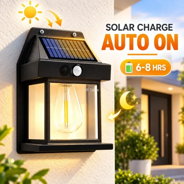 Waterproof Solar Outdoor Wall Light LED Sensor Lamp for Garden Yard Fence House Patio Pathway and Exterior Home Lighting - Image 5