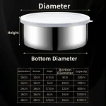5pcs Stainless Steel Salad Bowl Set – 230/400/600/1000/1200ml Food Storage Bowls with Lids - Image 5