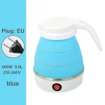 0.6L Mini Folding Kettle Portable Water Heater electric kettle household water heater silicone compression Easy To Travel - Image 11