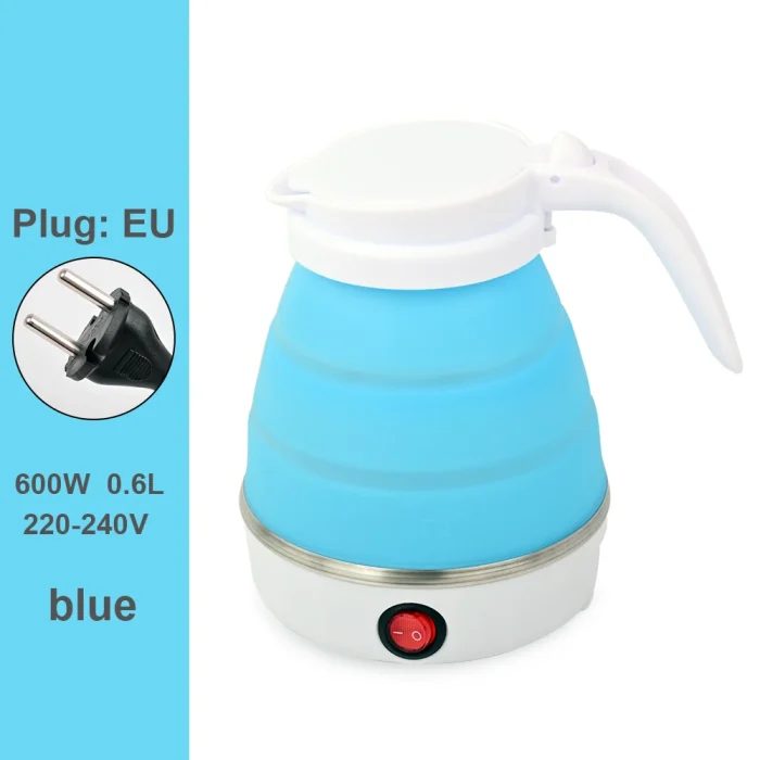 0.6L Mini Folding Kettle Portable Water Heater electric kettle household water heater silicone compression Easy To Travel - Image 11