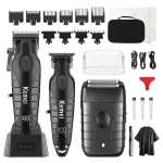Kemei 2290 2293 Professional Cordless Electric Hair Cutting Kit Hair Clipper Men Barber Fade Clipper and Zero Gapped Trimmer Set - Image 9