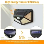 100 LED Solar Outdoor Motion Sensor Light – Four-Sided Wall & Garden Lamp - Image 2